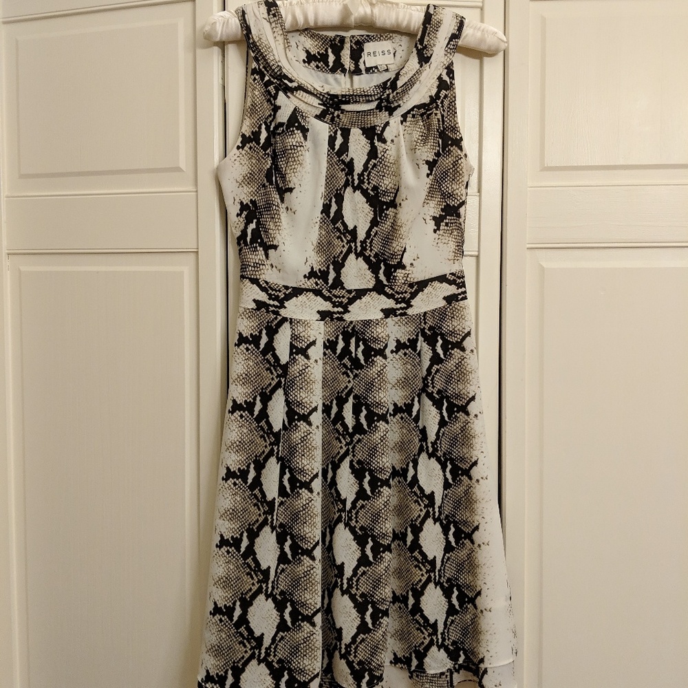 Women's Black Daria Snakeskin Dress